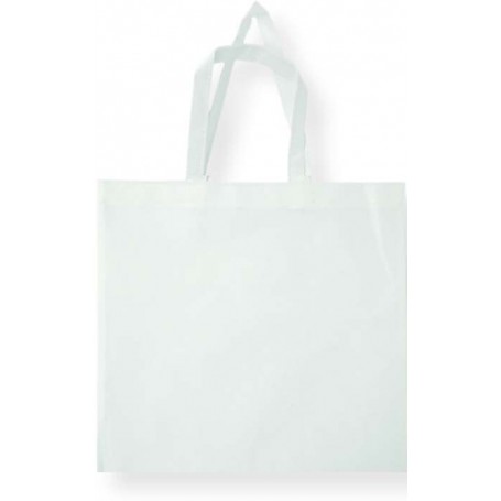 BOLSA NO TEJIDO SENCILLA. Cierre velcro. Asa 30 cm. [40x38] (100 uds)