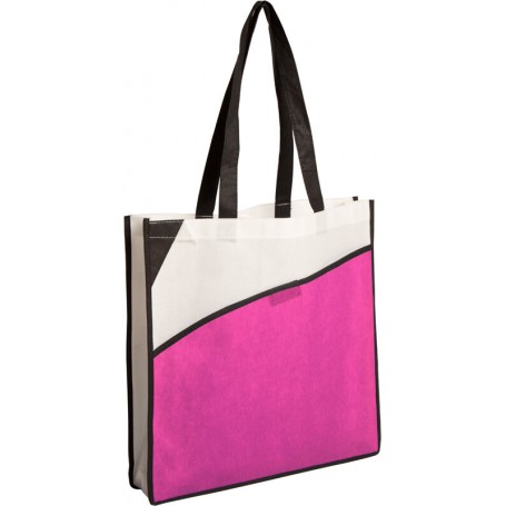 BOLSA NO TEJIDO BICOLOR CON BOLSILLO [37+08x38] (100 uds)