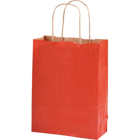 BOLSA PAPEL Kraft Verjurado Colores de Fondo [27+12x36] Caja de 250 uds