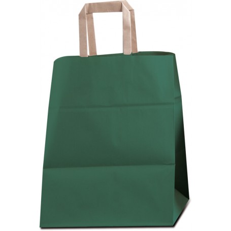 BOLSA PAPEL Kraft Liso Colores de Fondo. ASA PLANA [22+12x31,5] Caja de 350 uds