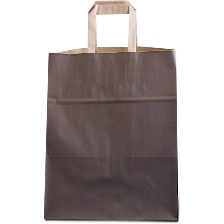 BOLSA PAPEL Kraft Liso Colores de Fondo. ASA PLANA [32+22x31] Caja de 250 uds