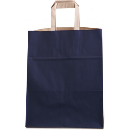 BOLSA PAPEL Kraft Liso Colores de Fondo. ASA PLANA [32+22x31] Caja de 250 uds