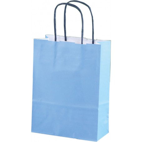 BOLSA PAPEL Blanco Verjurado Colores de Fondo [18+08x24] Caja de 400 uds