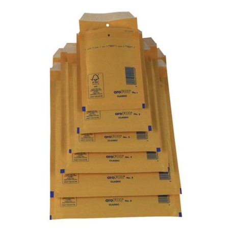 Pack de 100 bolsas de burbujas Kraft AroFol nº 14  [180 x265 mm]
